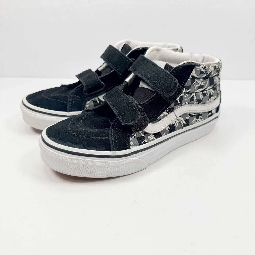 Vans Kids Size 2 Dinosaur Skeleton Vans SKate Glow In The Dark shoes Sneakers
